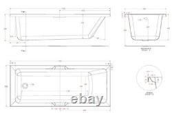 Beaufort Portland SE 12 Jet Twin Grip 1700 x 700 mm Whirlpool Spa Bath