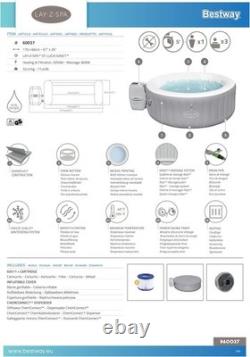 Bestway LAY-Z-SPA St Lucia AirJetT Jacuzzi 170 x 66 cm 2-3 people Round Grey Sil