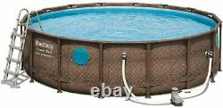 Bestway Vista Series 2 Pool 16 Foot 56725 Portable Hot Tub Spa Jacuzzi Rattan