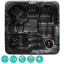 Blue Whale San Julien Hot Tub 5 Person 89 Jet Spa Jacuzzi Outdoor Black Luxury