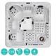 Blue Whale San Julien Hot Tub 5 Person 89 Jet Spa Jacuzzi Outdoor White Luxury