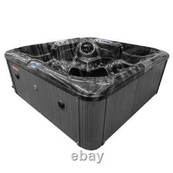 Blue Whale Spa San Julien 89 Jet 5 Person Hot Tub Jacuzzi Outdoor Black Garden