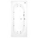 Burford Double Ended Bath with 14 Jet Whirlpool System 1800 x 800mm