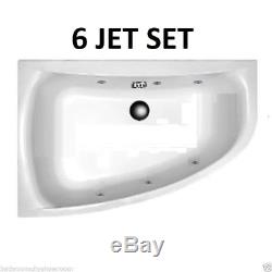 CLIA Corner 1500mm Shower Screen Bath 6 Jet Whirlpool Spa System with-out Tap