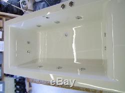 CUBE Bath 10 Jet Whirlpool Double Ended 1700 x 700 FREE LIGHT (worth £79)