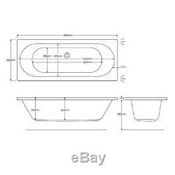 California 23 Jet Double Ended Whirlpool Jacuzzi Spa Bath 1800 x 800 x 550 MM