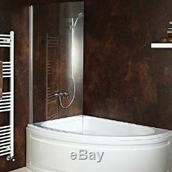 Carolina Corner Bath with Hinged, Curved Shower Screen (Front Panel Included)