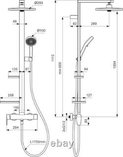 Ceraflow Alu + Shower Column, Made With 100% Recycled Aluminum, Shower