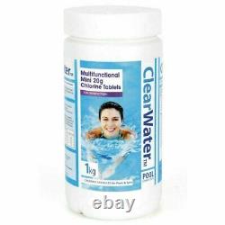 Chlorine Tablets for Hot Tub Swimming Pool Lay Z Spa Jacuzzi 1kg tubs, 50 x 20g