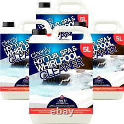 Cleenly Hot Tub Spa Whirlpool Cleaner Hygienic Cleaning Chemical 4 x 5L