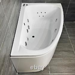 Cleo Offset Corner Bath With Whirlpool + Light Options 1500 x 1000mm