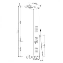 Column 002 Shower 4 Functions Stainless Waterfall Hydro Lumbar Nozzles L20xP44xH170