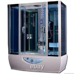 Combined whirlpool jacuzzi spa bath steam enclosure shower screen cabin 1650x800