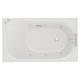 Compact 1200mm x 700mm 6 Jet Chrome V-Tec Single Ended Whirlpool Bath