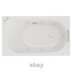 Compact 1200mm x 700mm 6 Jet Chrome V-Tec Single Ended Whirlpool Bath