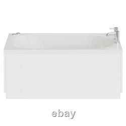 Compact 1200mm x 700mm 6 Jet Chrome V-Tec Single Ended Whirlpool Bath