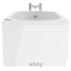 Compact 1200mm x 700mm 6 Jet Chrome V-Tec Single Ended Whirlpool Bath