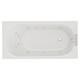 Compact 1400mm x 700mm 12 Jet Chrome Flat Jet Single Ended Whirlpool Bath