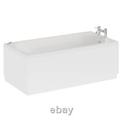 Compact 1400mm x 700mm 12 Jet Chrome V-Tec Single Ended Whirlpool Bath