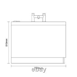 Compact 1400mm x 700mm 12 Jet Chrome V-Tec Single Ended Whirlpool Bath