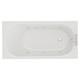 Compact 1400mm x 700mm 6 Jet Chrome Flat Jet Single Ended Whirlpool Bath