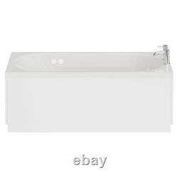 Compact 1400mm x 700mm 6 Jet Chrome Flat Jet Single Ended Whirlpool Bath