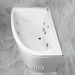 Cora Acrylic Offset Corner Bath with Choice of Whirlpool System 1500 x 1000mm