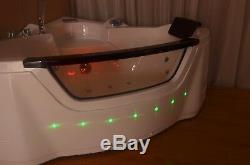 Corner 20 Jet Whirlpool Bath Shower Air Spa Jacuzzi Massage 1500mm 2 person tub