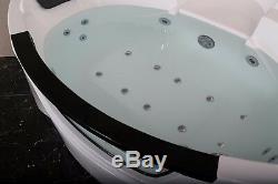 Corner 20 Jet Whirlpool Bath Shower Air Spa Jacuzzi Massage 1500mm 2 person tub