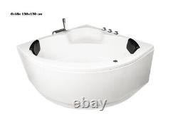 Corner Bathtub Right Left Apron LED Headrests Acrylic Corner Bath Tub for Bath