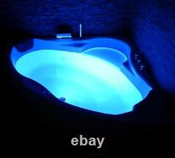 Corner Bathtub Right Left Apron LED Headrests Acrylic Corner Bath Tub for Bath