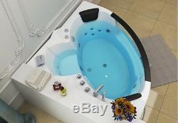Corner Large Luxury Bath Tub Spa Jacuzzi Comfortable 2 Person Relax Led Lights