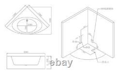 Corner Tub Corner Bathtub Whirlpool Relax Tub Spa Indoor Bathtub
