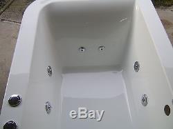 DELTA'D' shape Whirlpool Bath 8+4 Jet Chrome 1700 x 750 Bath