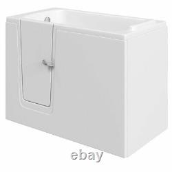 Deep Soak Space Saving Easy Access Walk In Bath with Integral Seat LH Door