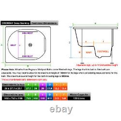 Deep Soaking Bath Japanese Style Plain Bath Oronsay 915x740x810mm