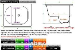 Deep Soaking Bath, Japanese Style, Plain Bath Oronsay 915x740x810mm