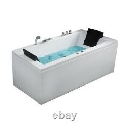 Designer Whirlpool Bathtub Right With Massage+LED Luxury Bubble Bath Corner Bath