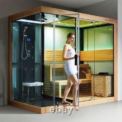 Detox sauna room with steam