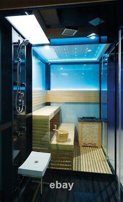 Detox sauna room with steam