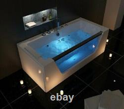 Double Ended Whirlpool Bathtub with 4 Jets 1800 mm x 900 mm