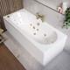 Double Ended Whirlpool Spa Bath with 14 Brushed Brass Whirlpool Jets 17 BUR14JBB