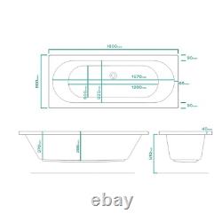 Double Ended Whirlpool Spa Bath with 14 Whirlpool & 12 Airspa Jets 18 BeBa 26242