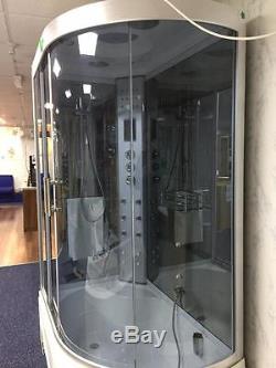 EX DISPLAY Left Offset Corner Thermostatic Steam Shower Combined Bath Cubicle