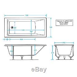 Elite Solo 1500 x 700mm Bath With ECO 24 Jet Whirlpool / Jacuzzi WhirlSpa System
