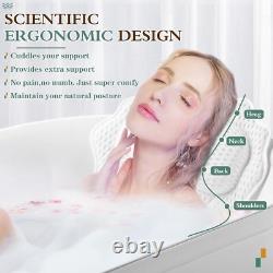 Ergonomic Spa Bath Pillow with Machine Washable Cover Transform Your Bath