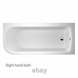 Evergreen'Viride' Bath 1700 x 750 Bath (Right Hand) with10Jet Whirlpool System