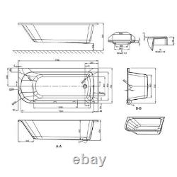 Evergreen'Viride' Bath 1700 x 750 Bath (Right Hand) with10Jet Whirlpool System