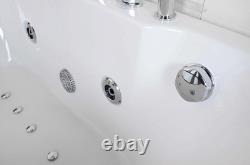 Faro 1600mm x 860mm Deluxe Small Whirlpool Bath & Air Spa Bath