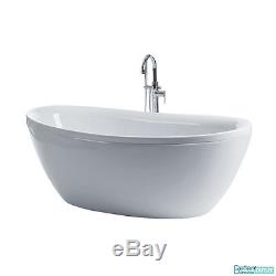 Freestanding Luxury Bath Modern Bathroom Tub Double Ended Oval White Acrylic